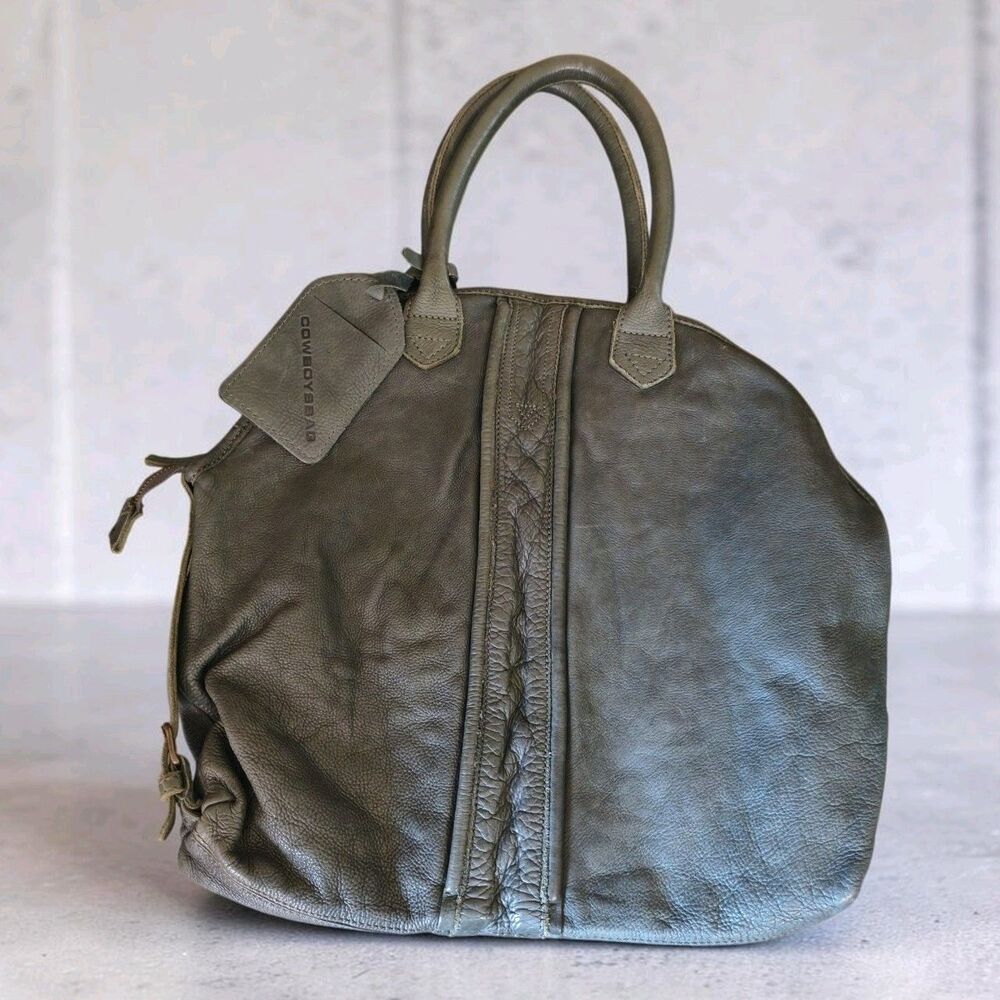 Cowboysbag Green Soft  Pebbled Leather Bag Tote Shoulder Gorgeous Western New!